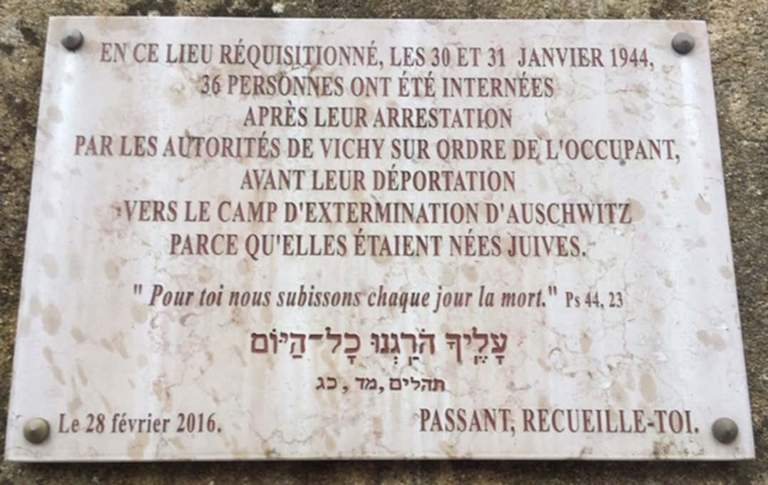 Plaque commémorative de la rue Hoche à La Roche-sur-Yon