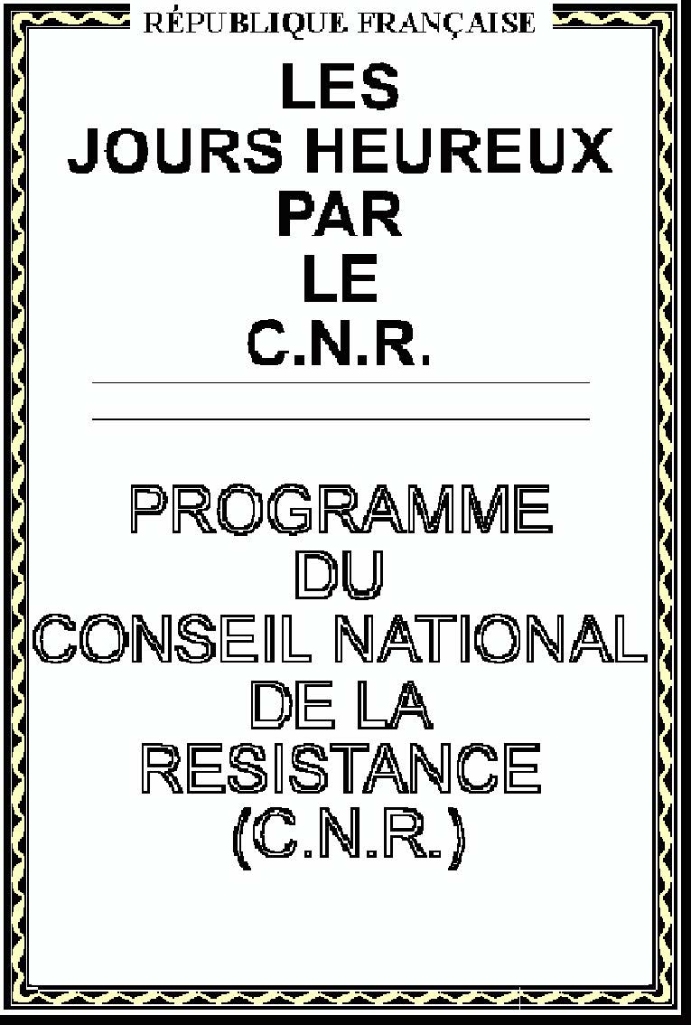 Couverture du Programme du CNR